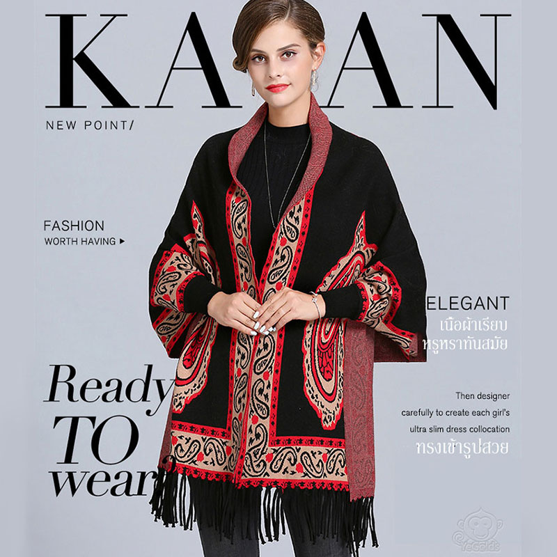 袖付きショール 