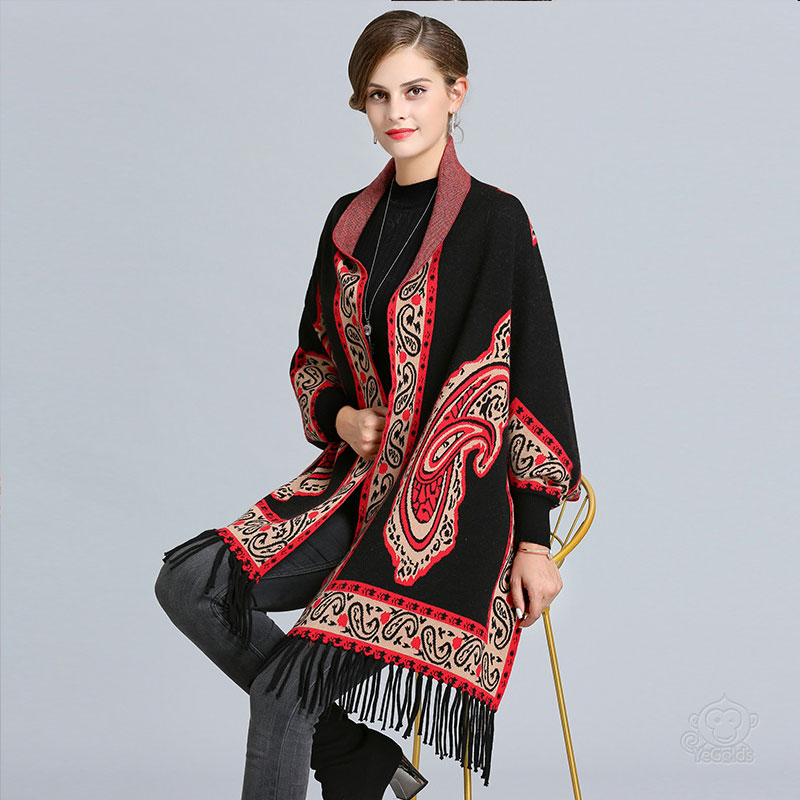 袖付きショール 