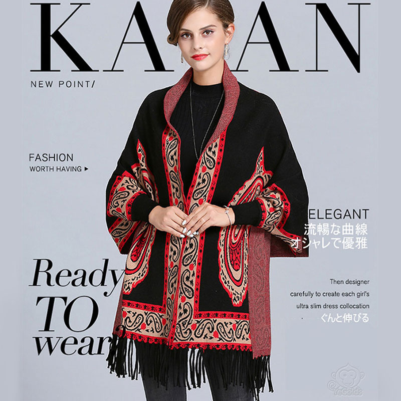 袖付きショール 