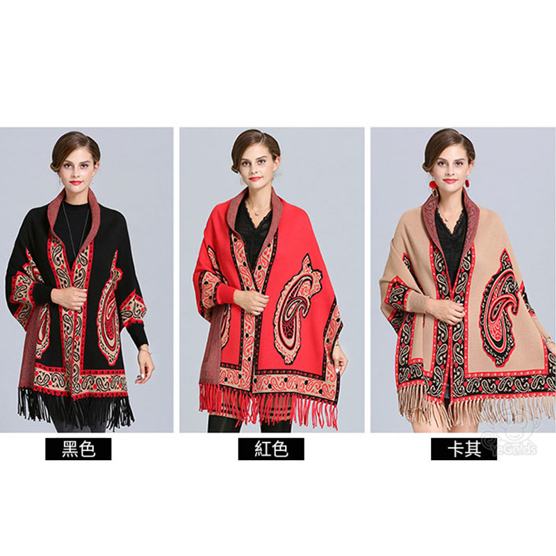 袖付きショール 