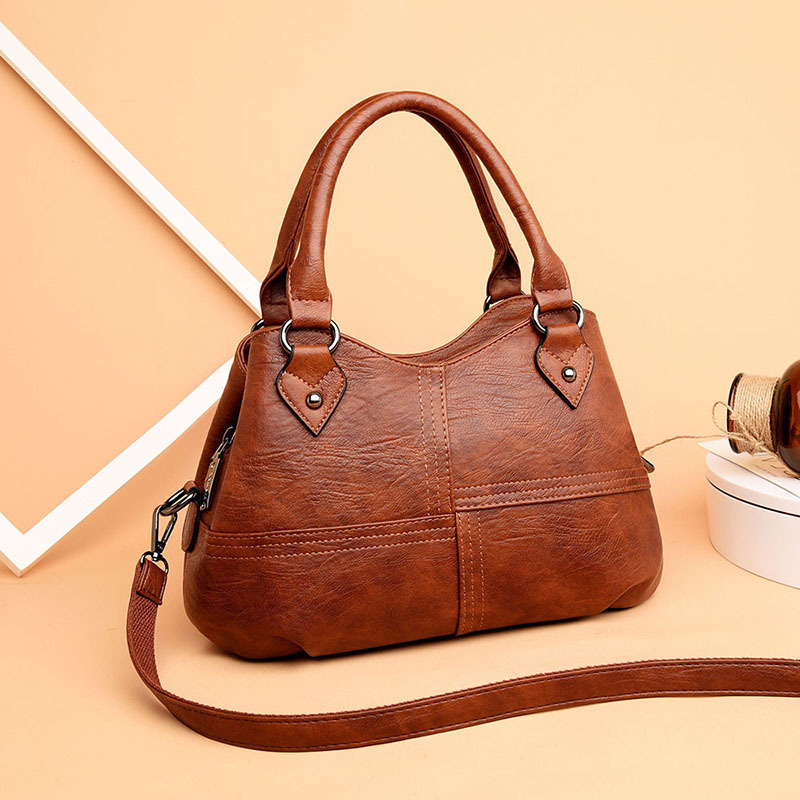 ソフトレザー3層バッグ