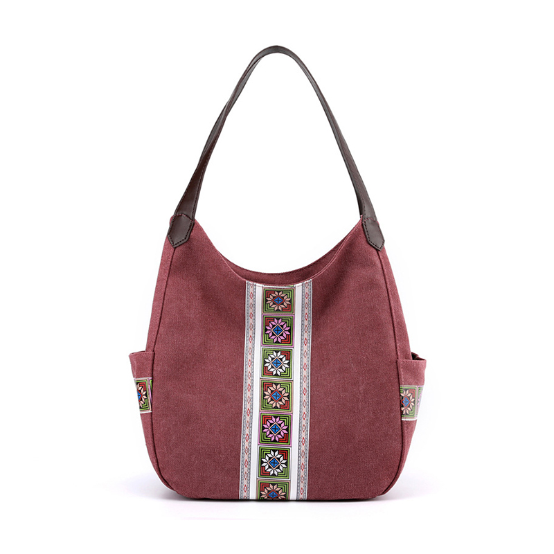 花柄キャンバスバッグ