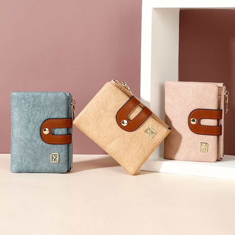 簡約コントラストのある配色レディース財布