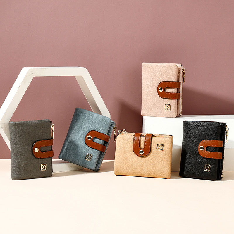 簡約コントラストのある配色レディース財布