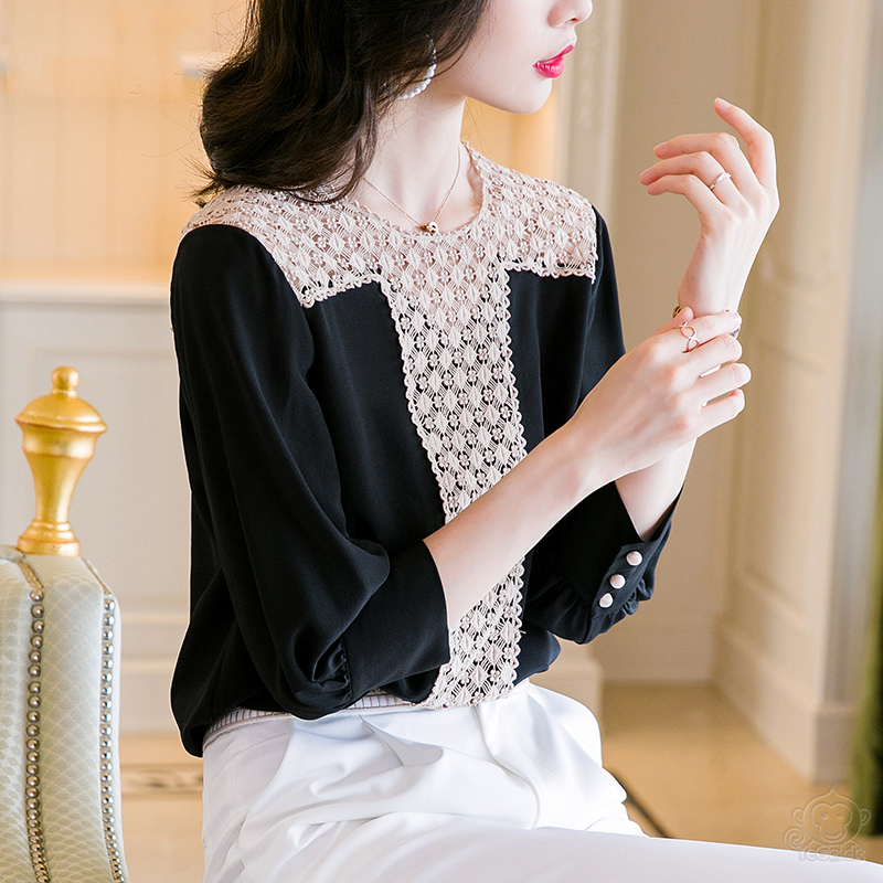 メッシュ柄シャツ