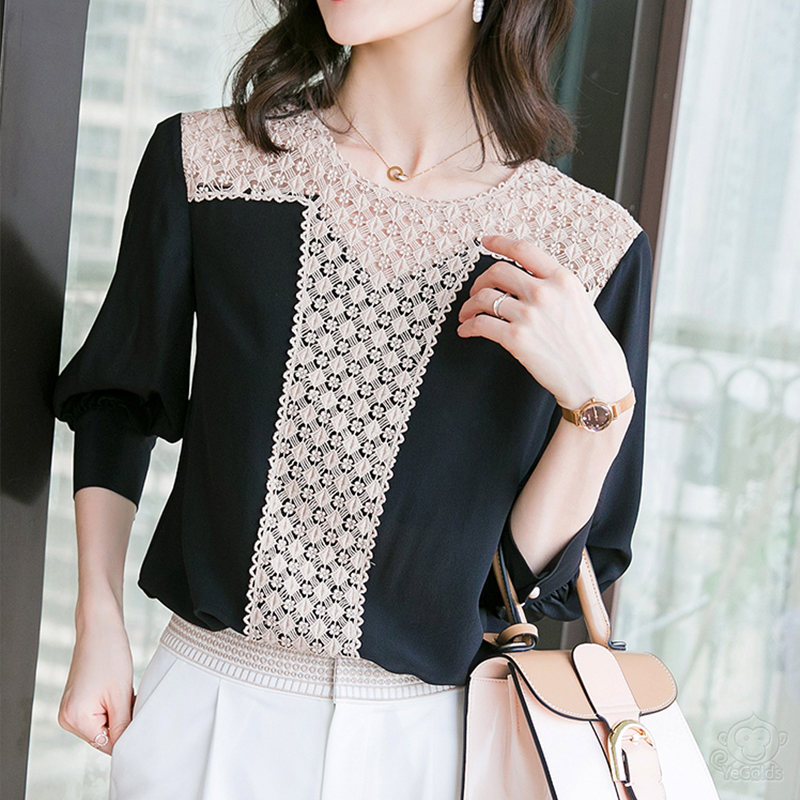 メッシュ柄シャツ