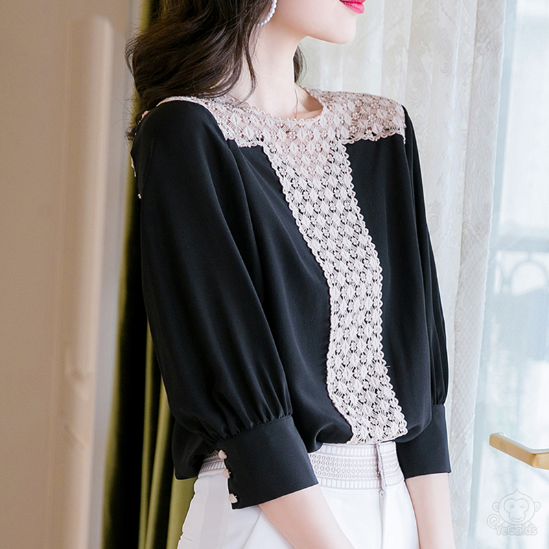 メッシュ柄シャツ