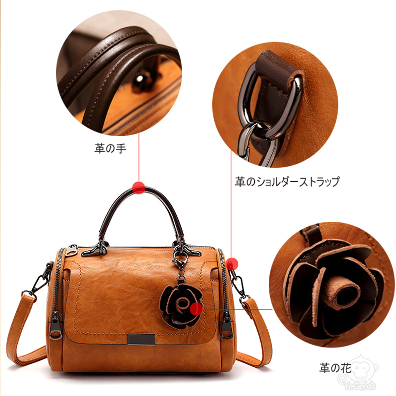 ヴィンテージ牛革ボストンバッグ