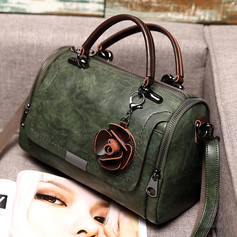 ヴィンテージ牛革ボストンバッグ