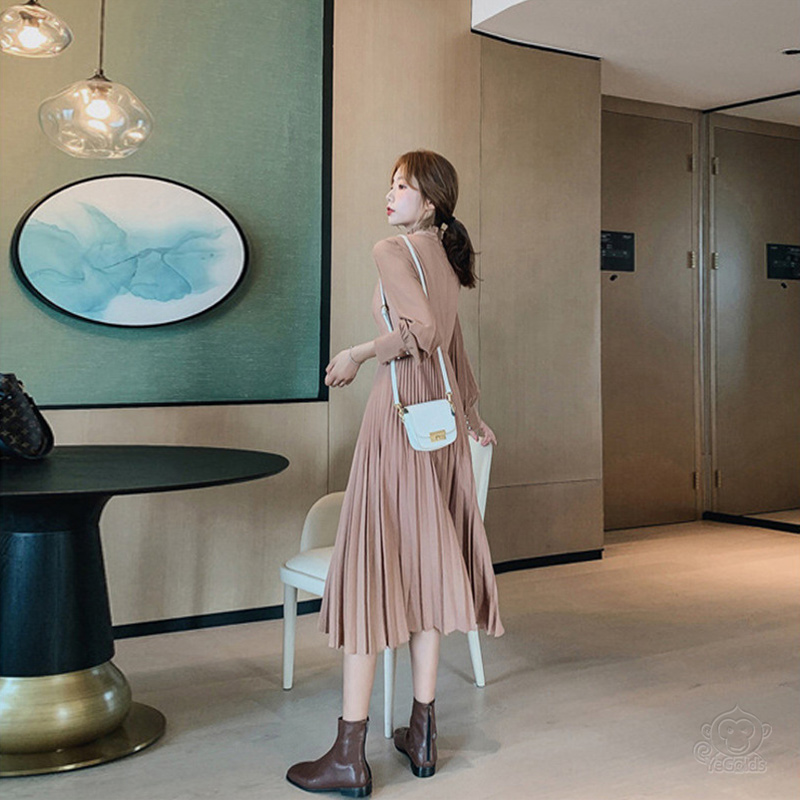 プリーツワンピース・セーターベスト2点セット