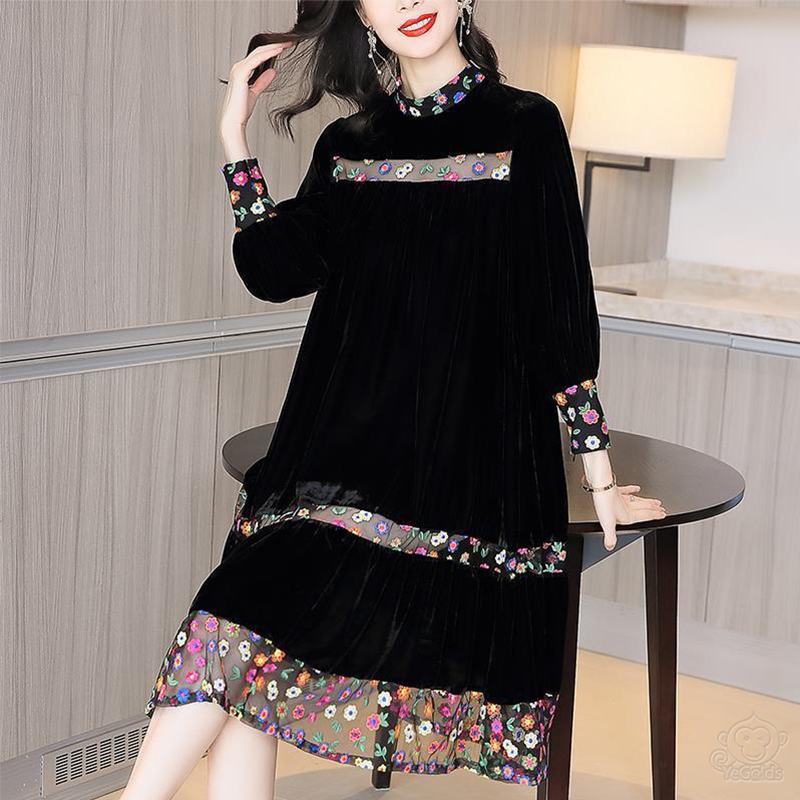 花柄ワンピース