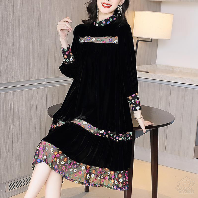 花柄ワンピース