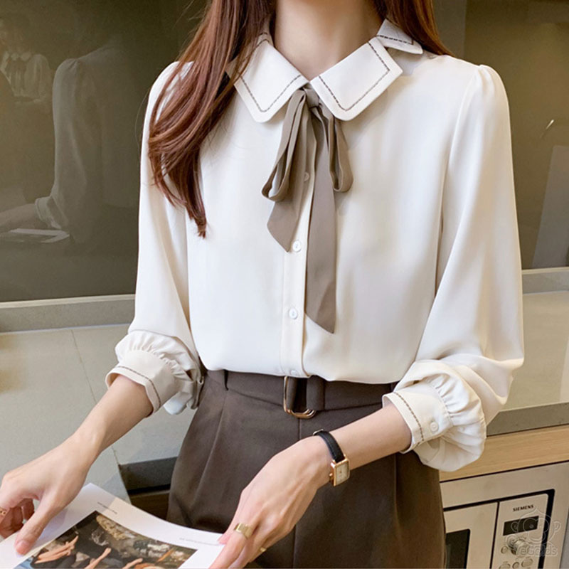 ドールカラーシフォンシャツ