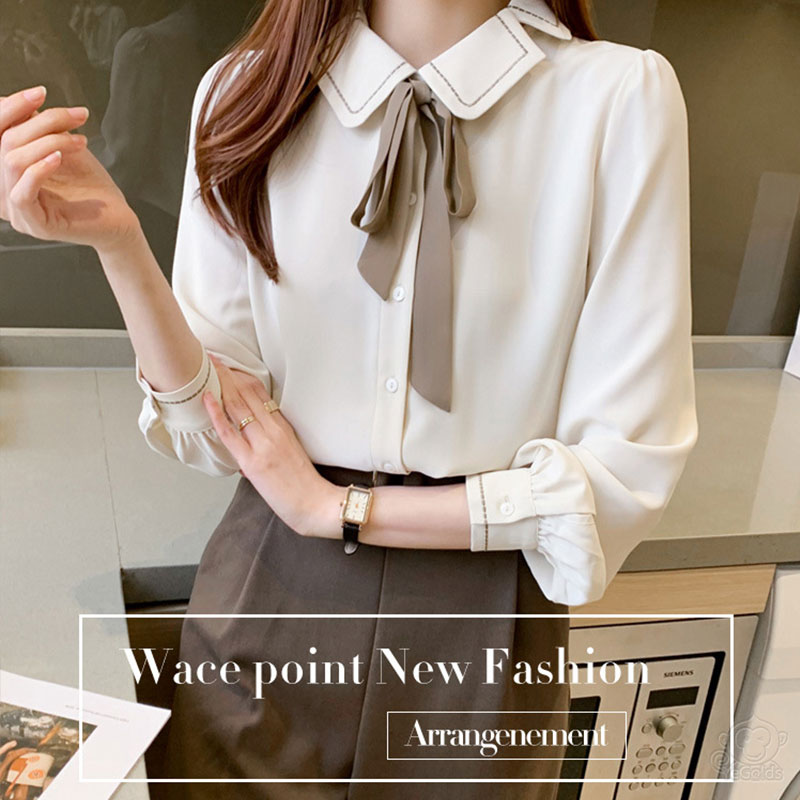 ドールカラーシフォンシャツ