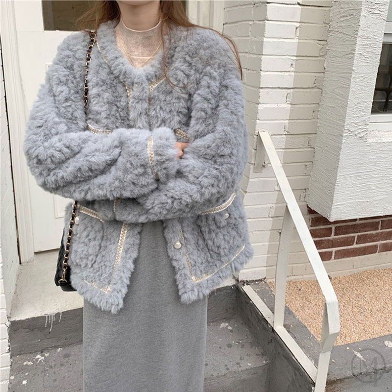 ラムウールニットカーディガン