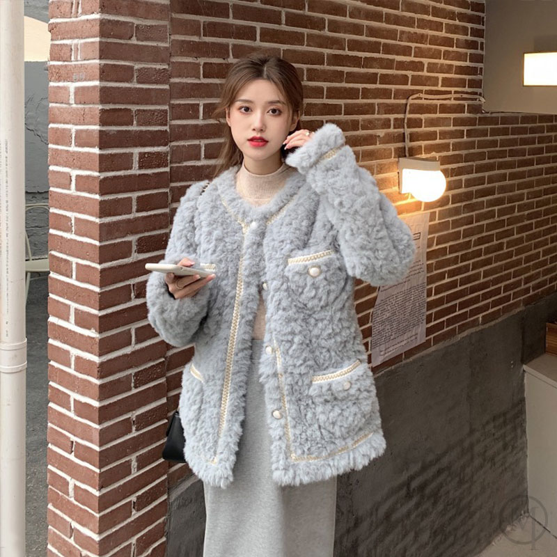 ラムウールニットカーディガン