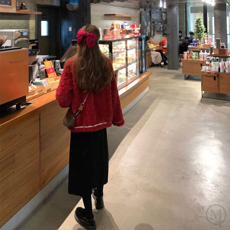 ラムウールニットカーディガン