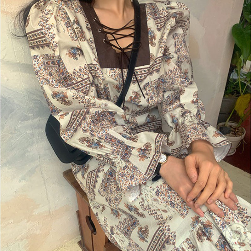 フローラルファッションエレガントドレス